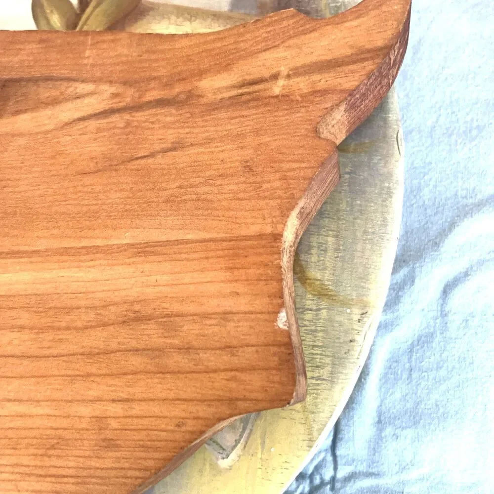 Brass and Wood Duck Cutting Board Charcuterie Cheese Board